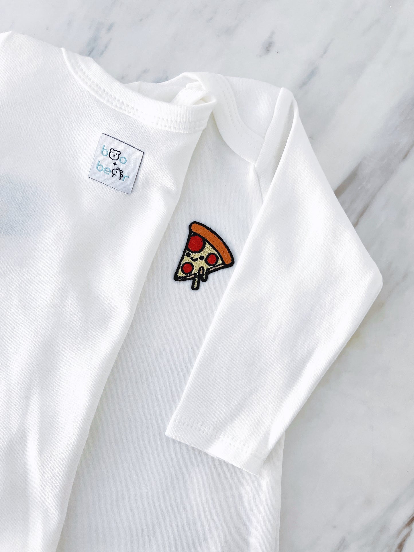 Pepperoni Pizza Long Sleeve Onesie