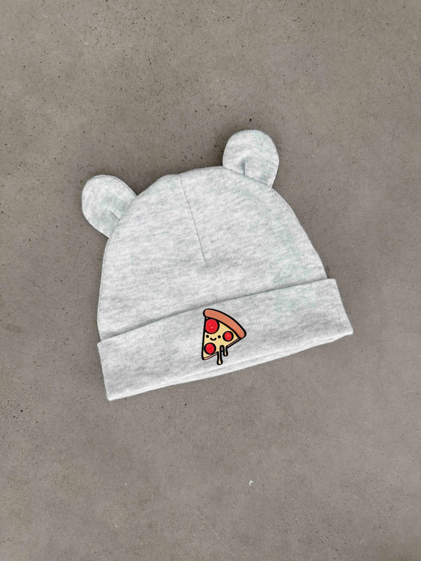 Pepperoni Pizza Baby Bear Ear Beanie