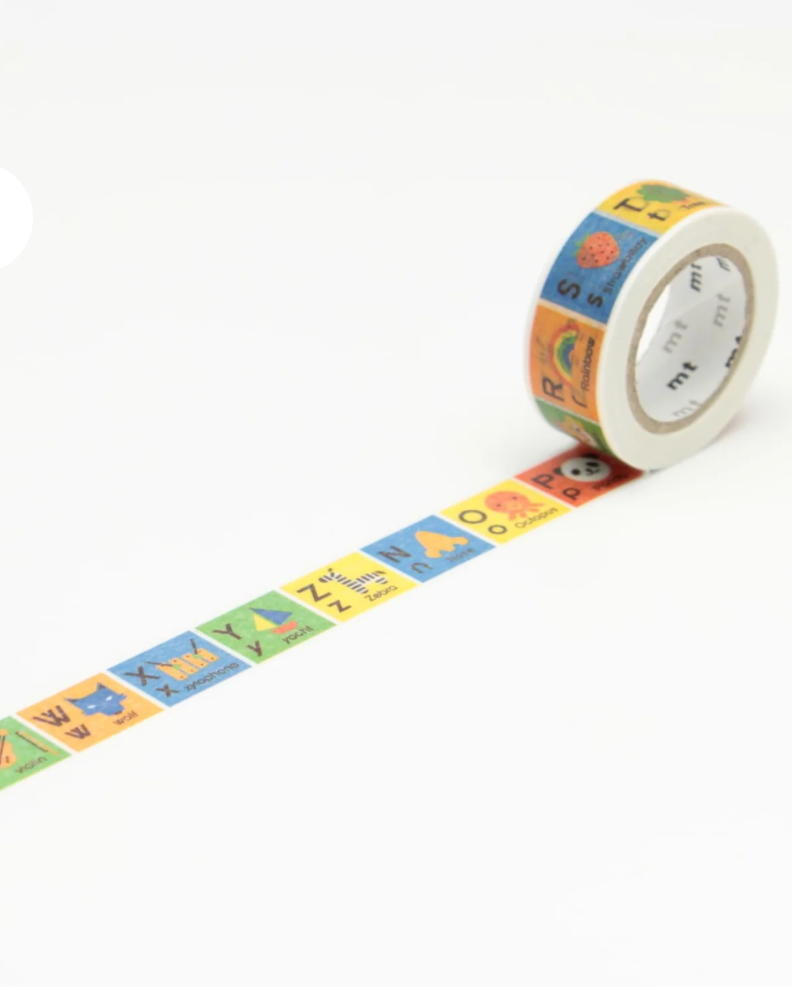 MT Washi Tape for Kids- Alphabet N-Z