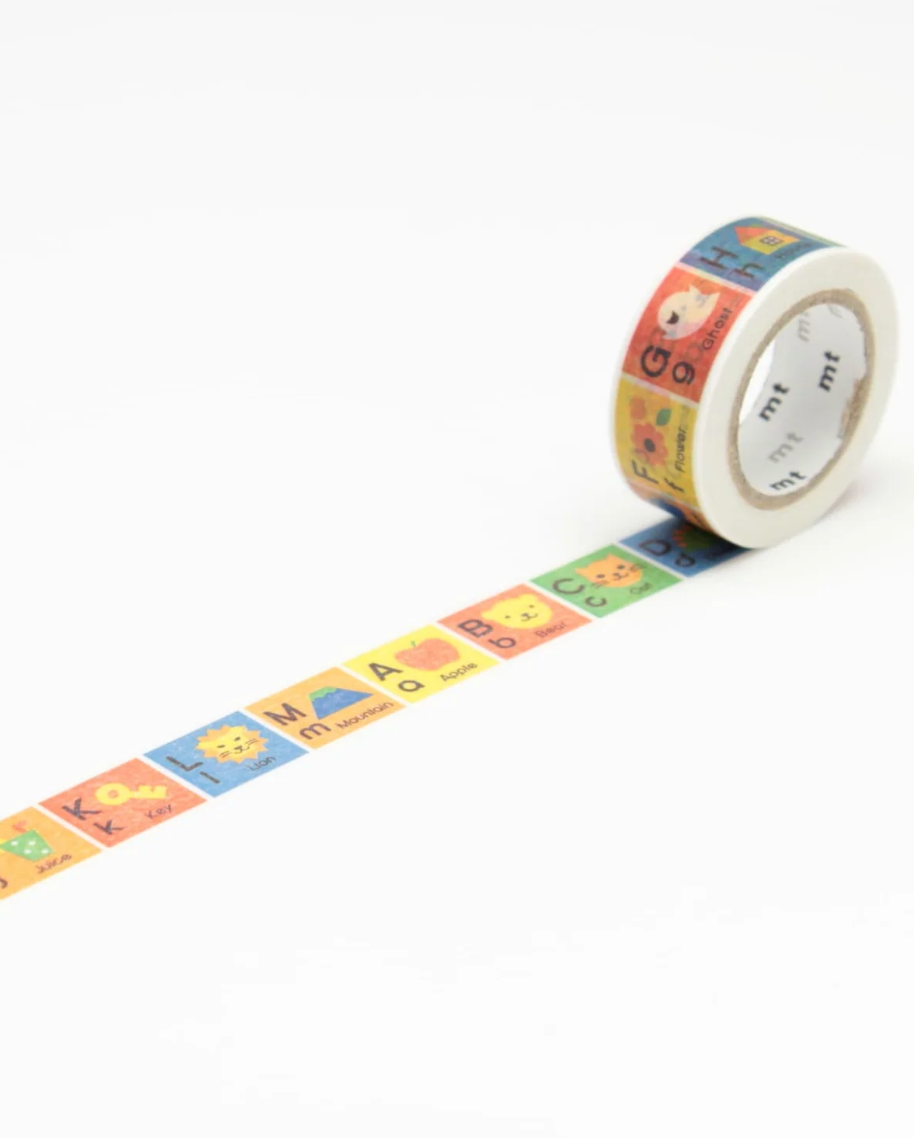 MT Washi Tape for Kids- Alphabet A-M