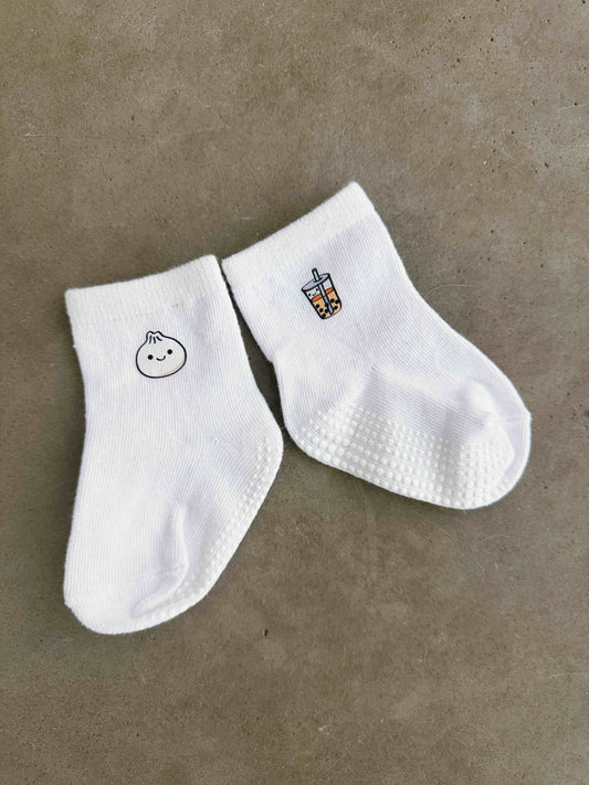 Boba Dumpling Duo Baby + Kids Socks